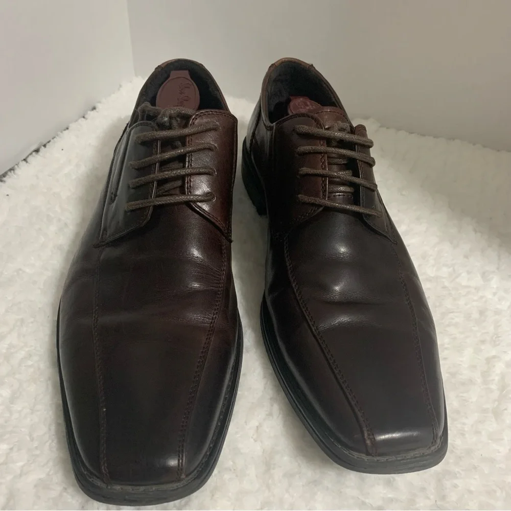 Enzo Feldini‎ Men's Loafer Shoes Mens Size 9 M Brown Leather Bicycle Toe
